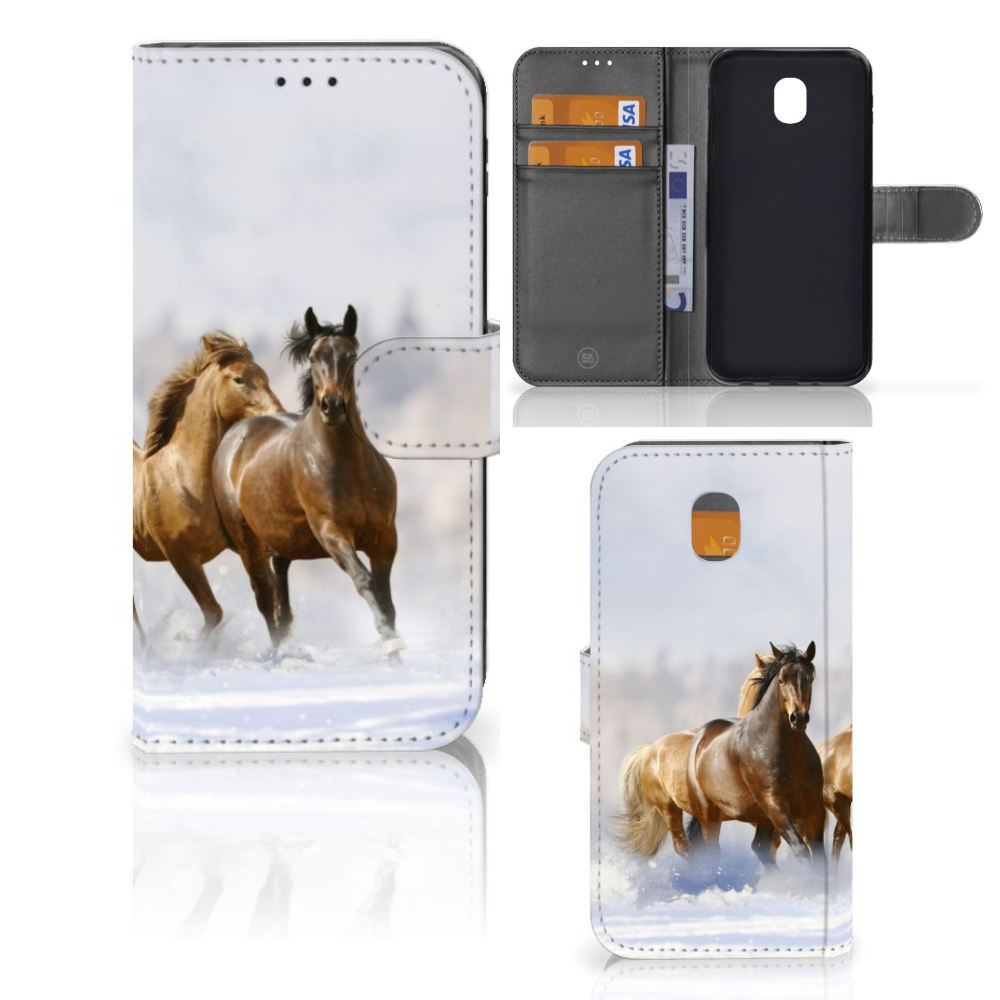 Samsung Galaxy J5 2017 Telefoonhoesje met Pasjes Paarden
