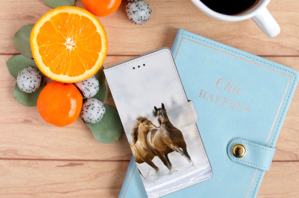 Samsung Galaxy Note 8 Telefoonhoesje met Pasjes Paarden