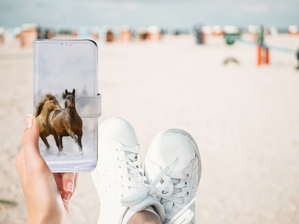 Samsung Galaxy A51 Telefoonhoesje met Pasjes Paarden