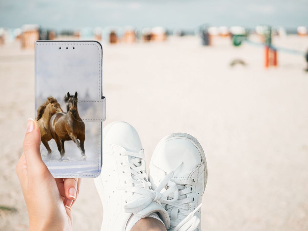 Xiaomi Redmi 8A Telefoonhoesje met Pasjes Paarden