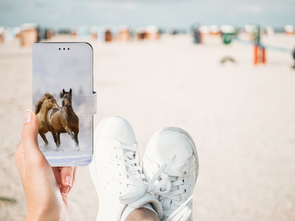 Huawei P20 Lite Telefoonhoesje met Pasjes Paarden