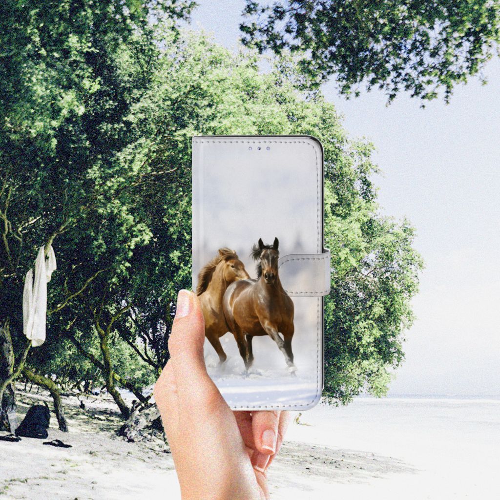 Motorola Moto G31 | G41 Telefoonhoesje met Pasjes Paarden