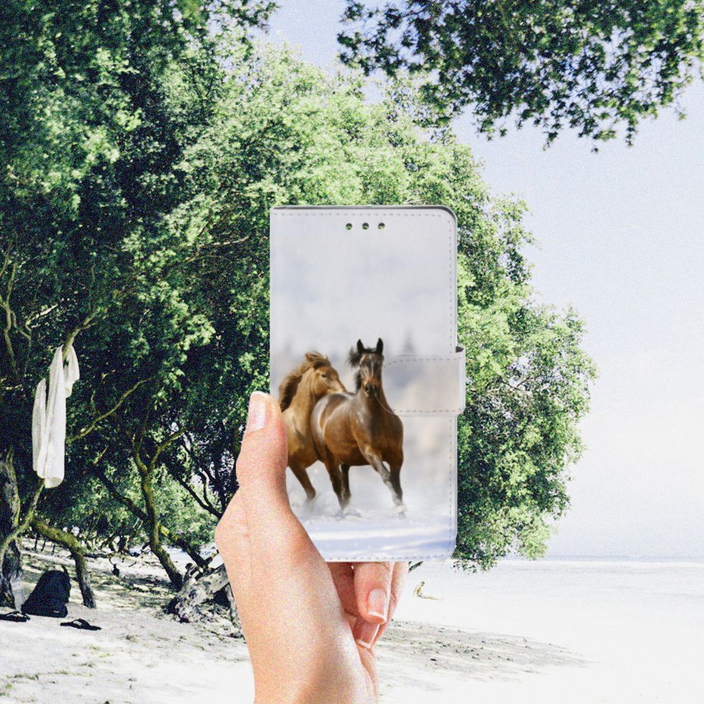 Sony Xperia XZ1 Telefoonhoesje met Pasjes Paarden