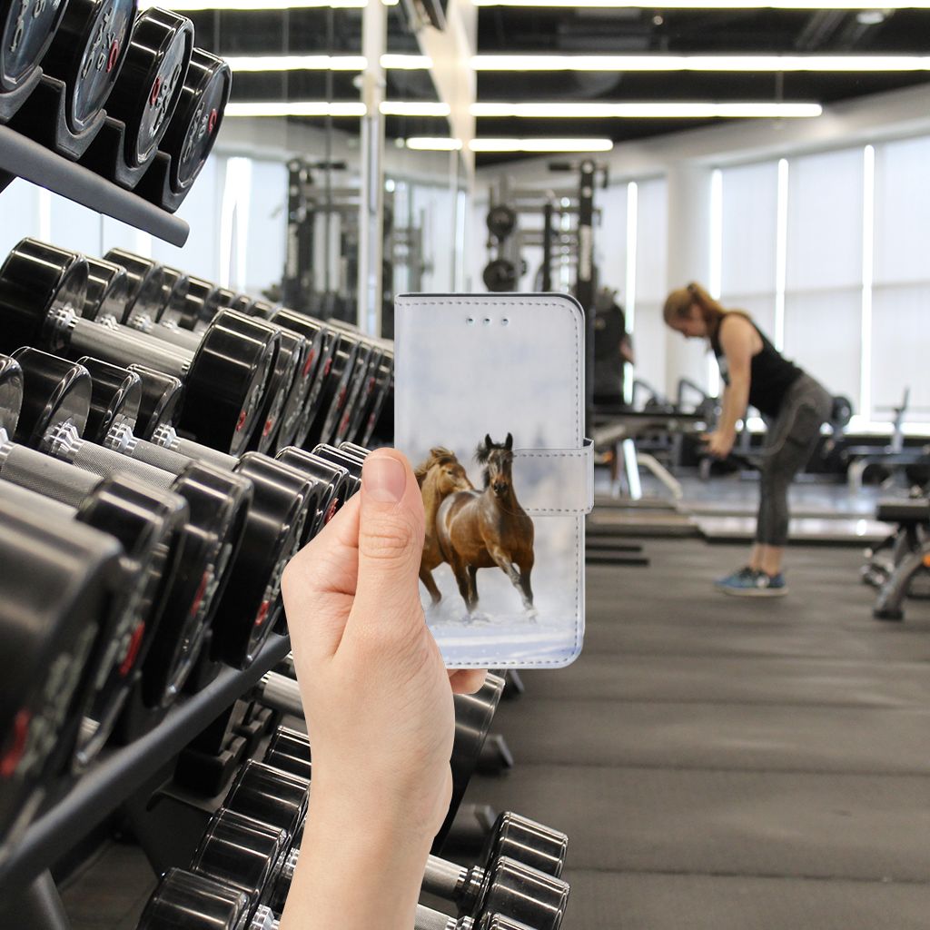 Samsung Galaxy S6 | S6 Duos Telefoonhoesje met Pasjes Paarden