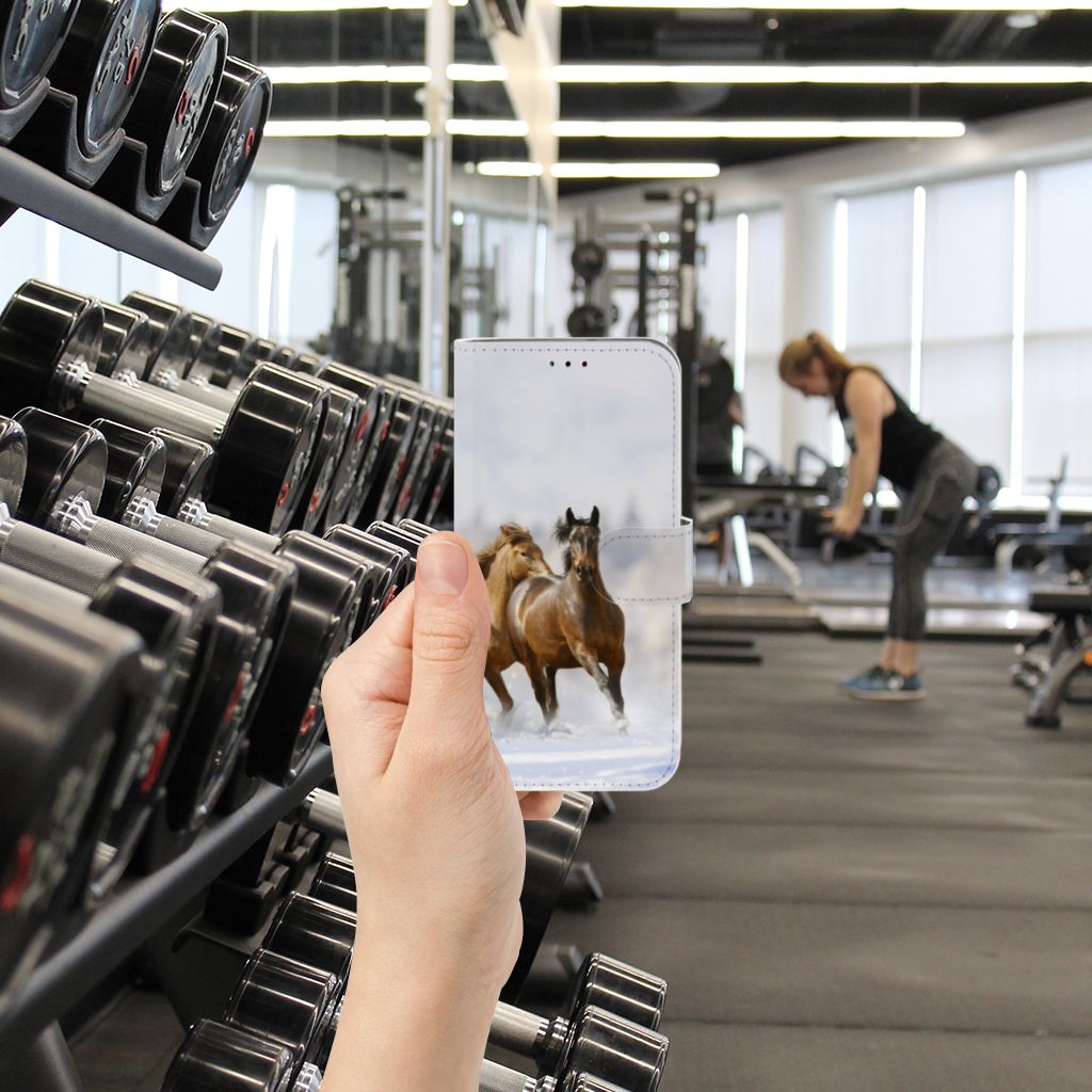 Samsung Galaxy A40 Telefoonhoesje met Pasjes Paarden