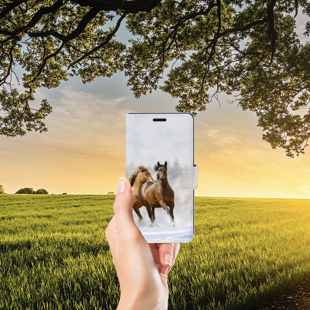 Sony Xperia XZ | Sony Xperia XZs Telefoonhoesje met Pasjes Paarden