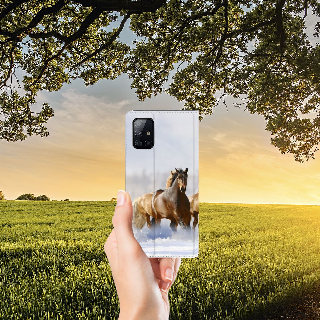 Samsung Galaxy A71 Hoesje maken Paarden