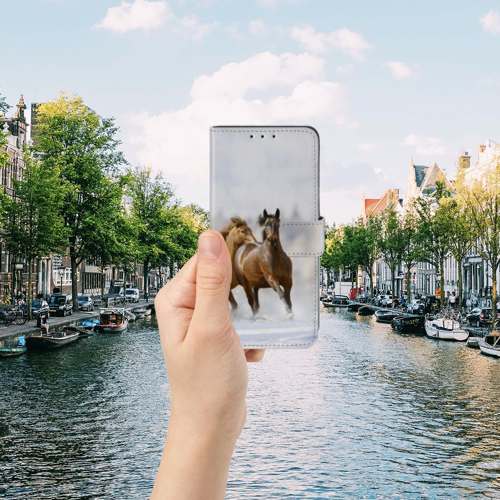 Alcatel 1S 2020 Telefoonhoesje met Pasjes Paarden