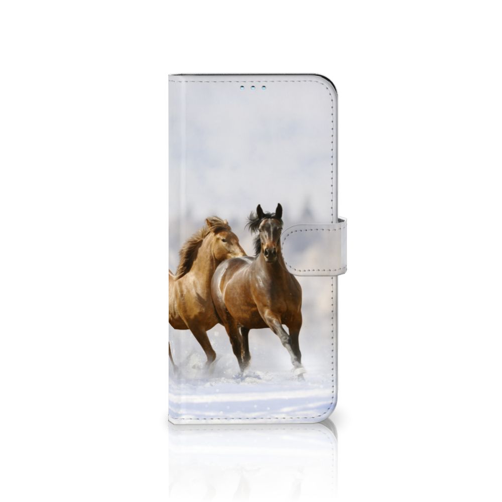 Motorola Moto G9 Power Telefoonhoesje met Pasjes Paarden