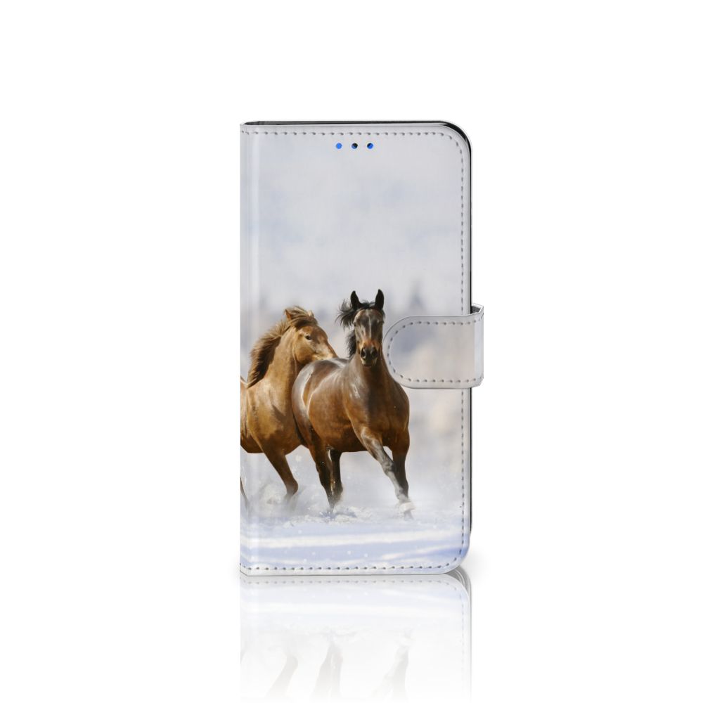 Huawei P Smart 2020 Telefoonhoesje met Pasjes Paarden