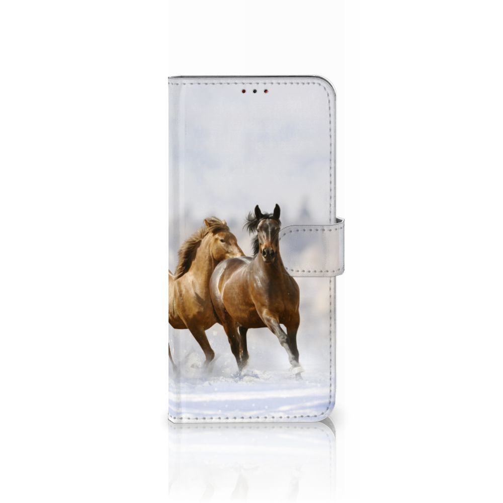 Motorola Moto E7i Power | E7 Power Telefoonhoesje met Pasjes Paarden