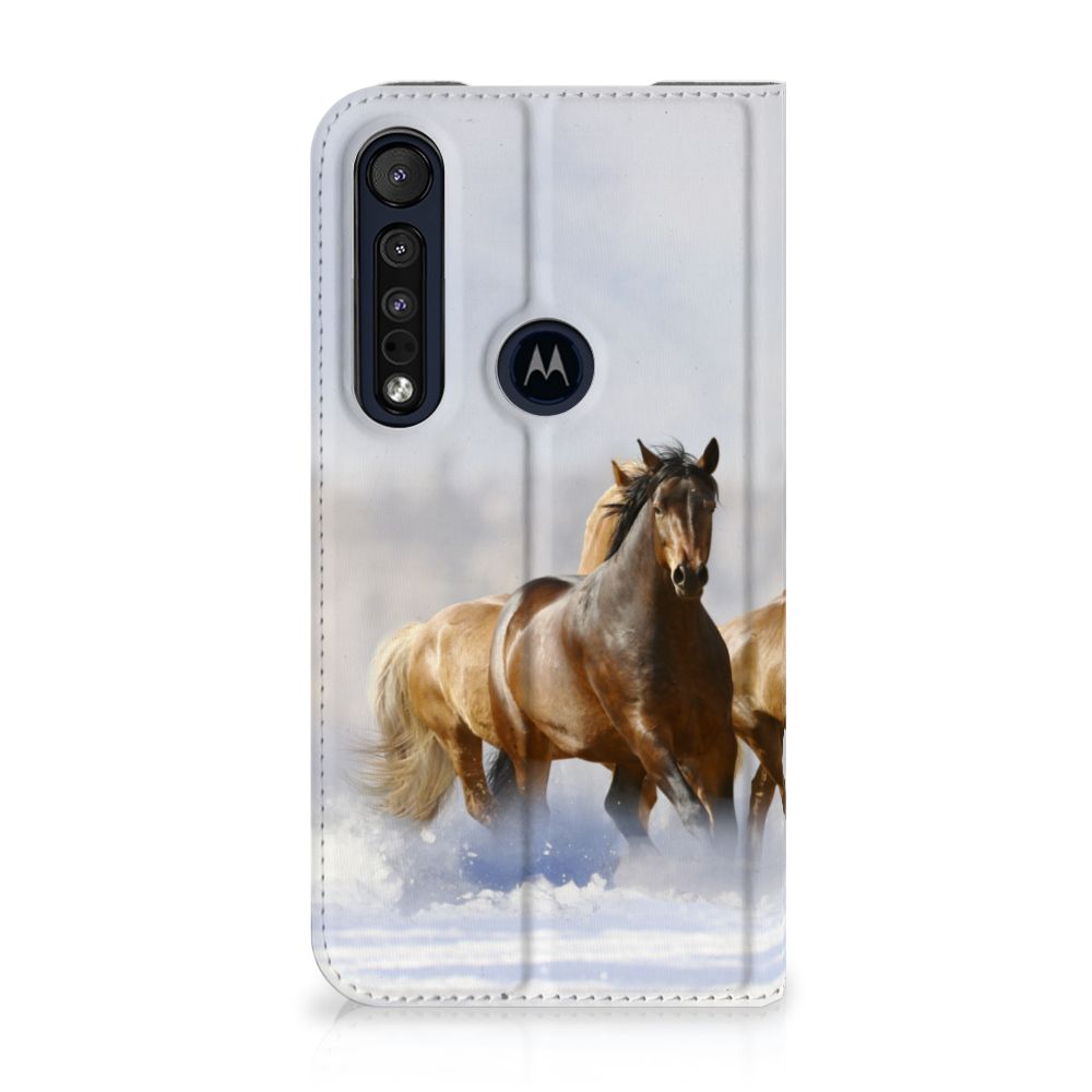 Motorola G8 Plus Hoesje maken Paarden