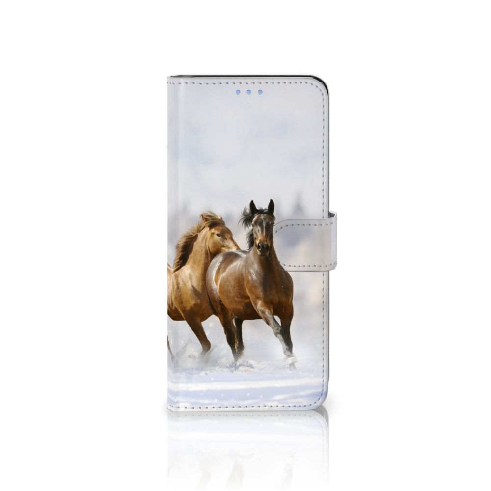 OPPO A73 5G Telefoonhoesje met Pasjes Paarden
