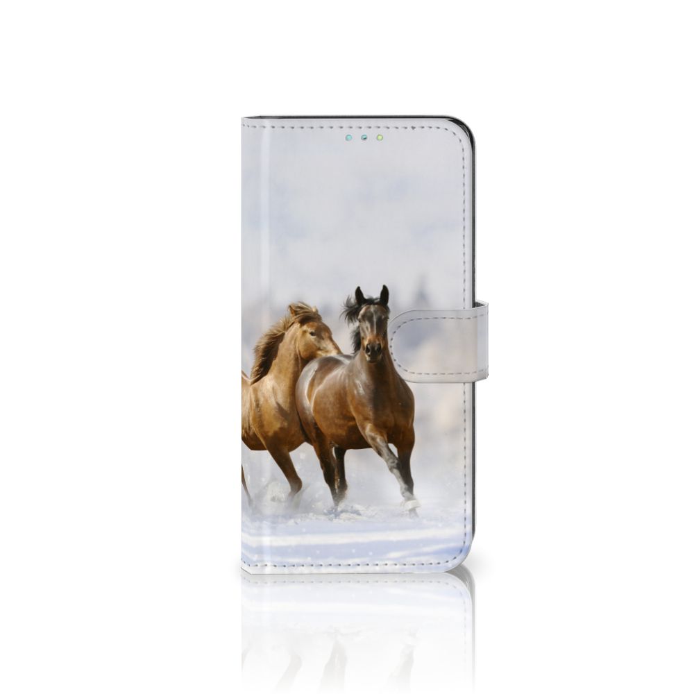 Samsung Galaxy A52 Telefoonhoesje met Pasjes Paarden