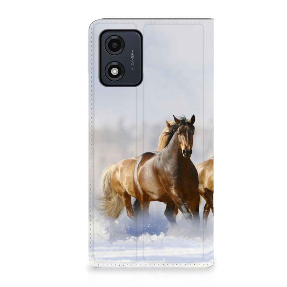 Motorola Moto E13 4G Hoesje maken Paarden