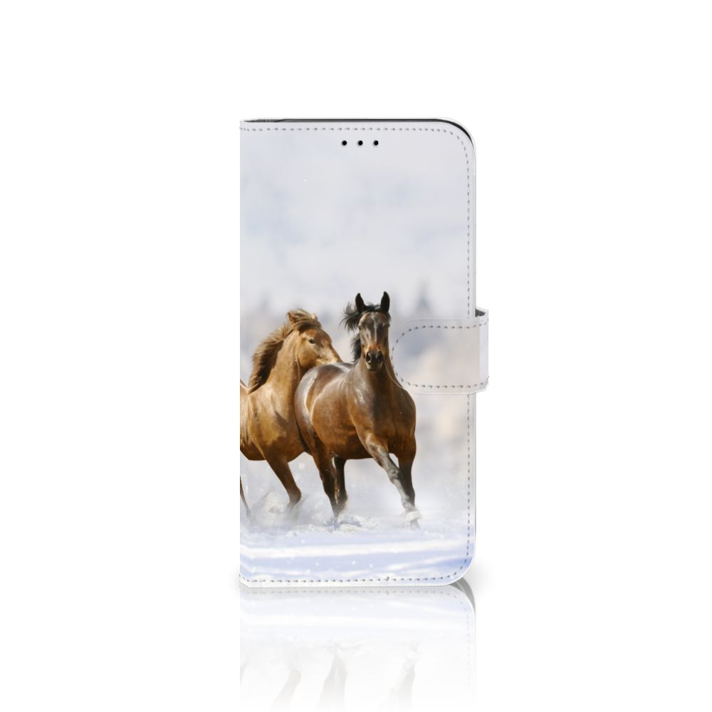 Apple iPhone 11 Pro Max Telefoonhoesje met Pasjes Paarden