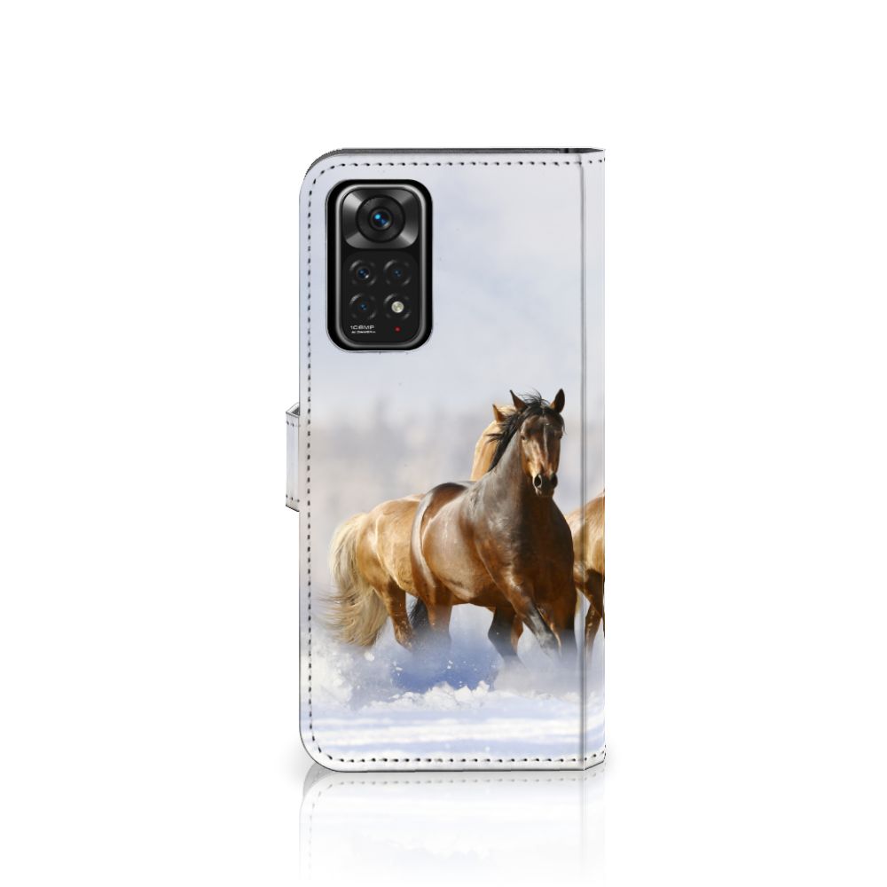 Xiaomi Redmi Note 11 Pro 5G/4G Telefoonhoesje met Pasjes Paarden
