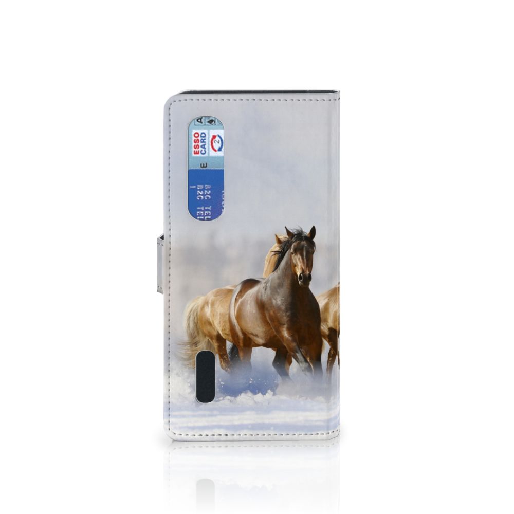 OPPO Find X2 Pro Telefoonhoesje met Pasjes Paarden