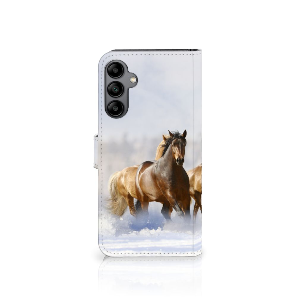 Samsung Galaxy A34 Telefoonhoesje met Pasjes Paarden