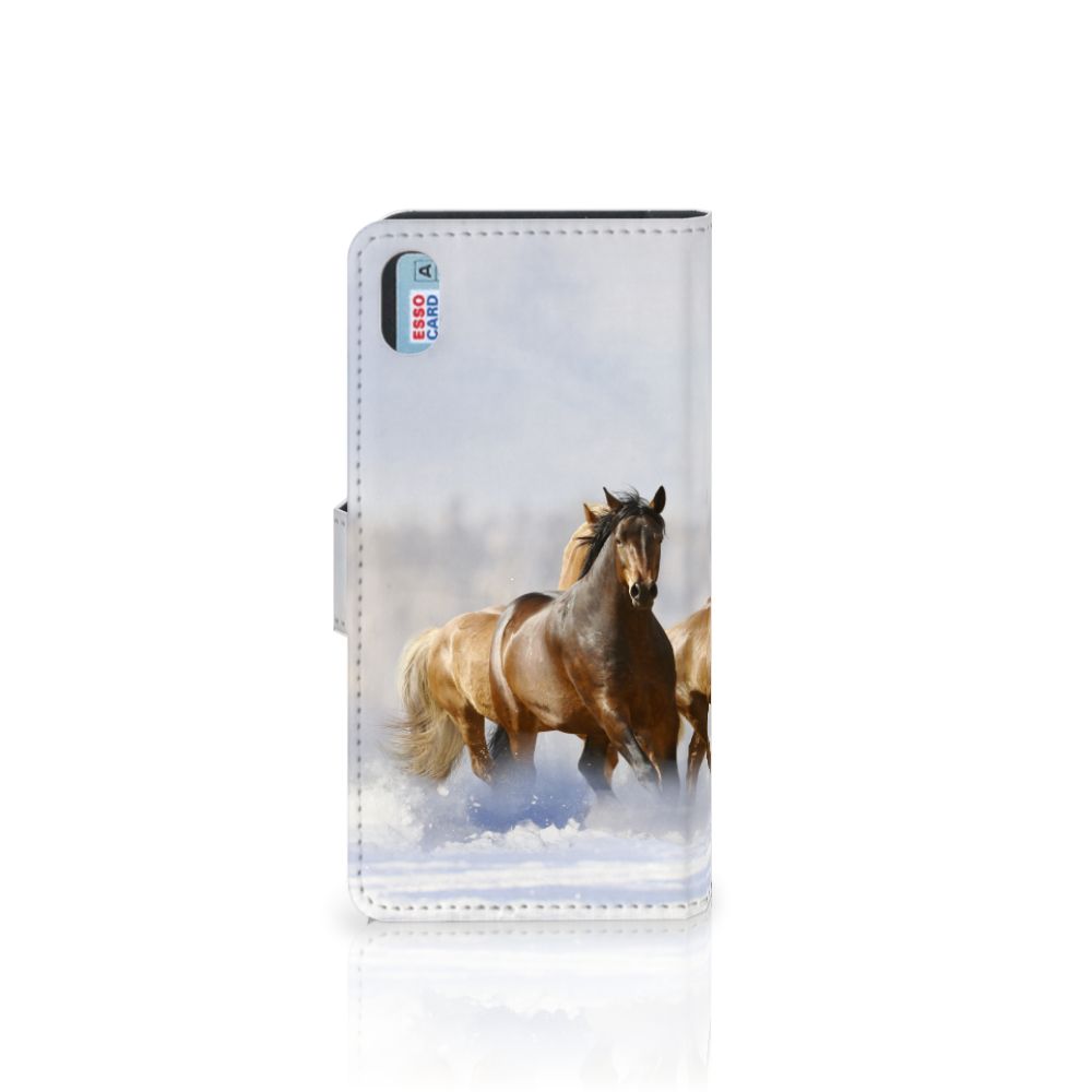 Xiaomi Redmi 7A Telefoonhoesje met Pasjes Paarden