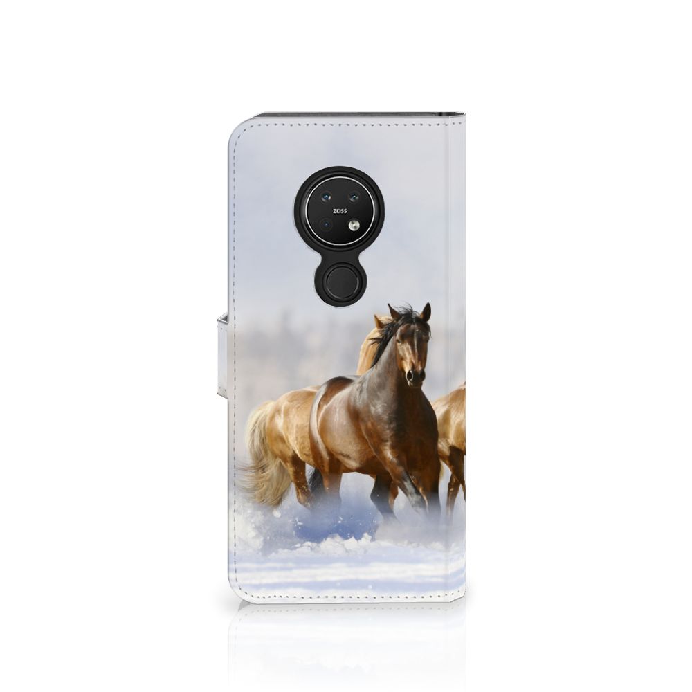 Nokia 7.2 | Nokia 6.2 Telefoonhoesje met Pasjes Paarden