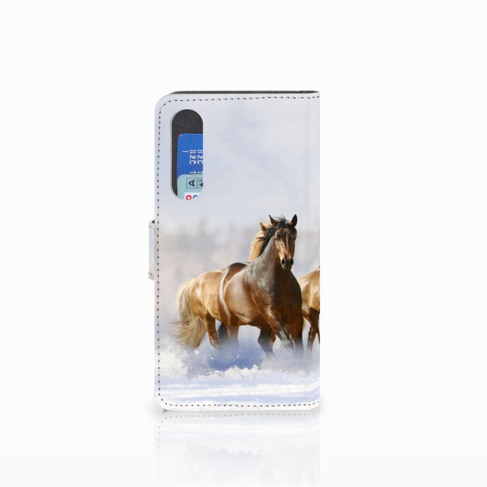 Huawei P30 Telefoonhoesje met Pasjes Paarden