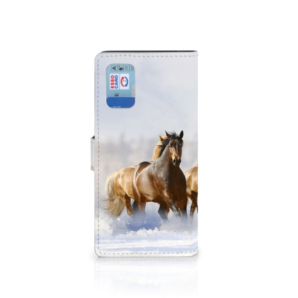 Samsung Galaxy A02s | M02s Telefoonhoesje met Pasjes Paarden