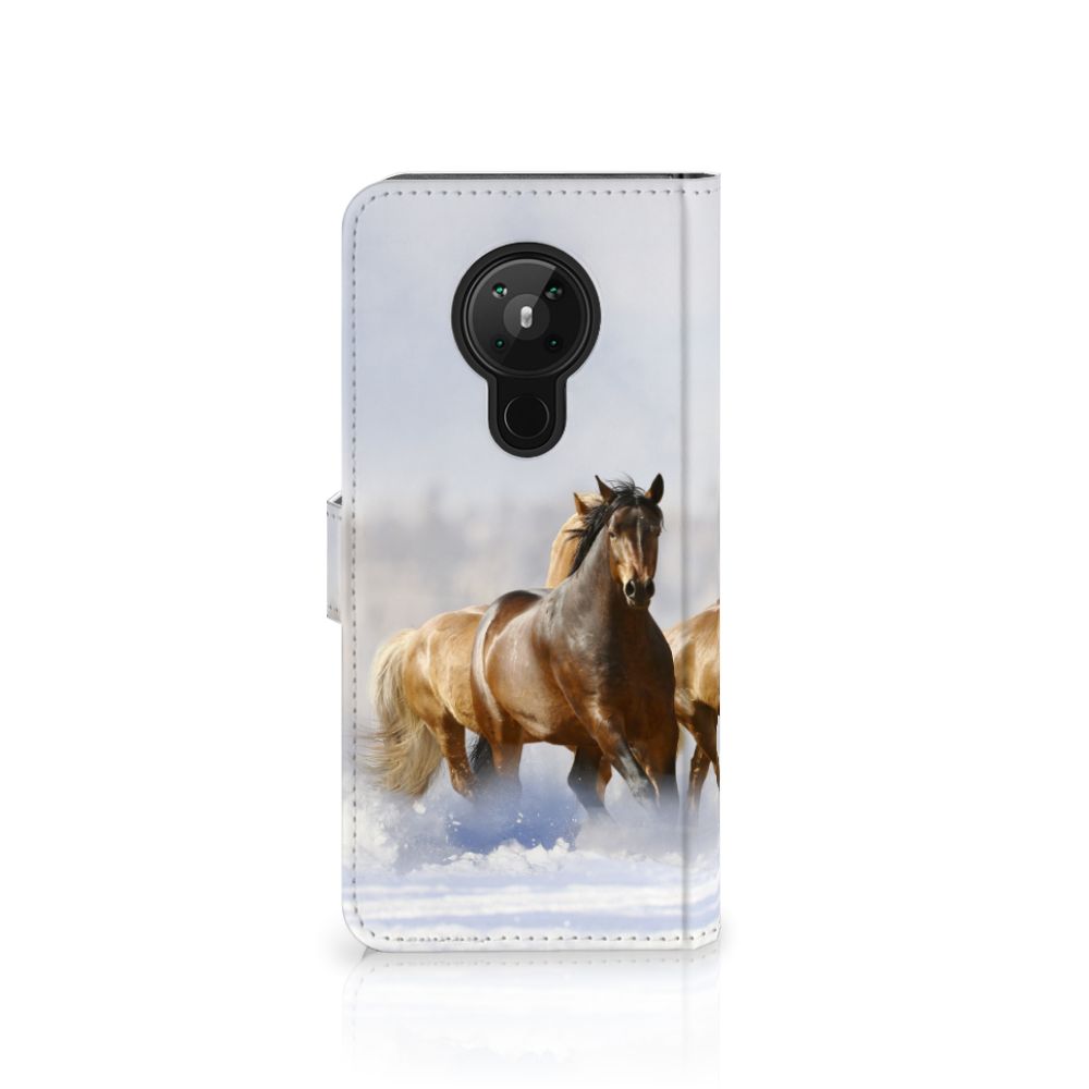 Nokia 5.3 Telefoonhoesje met Pasjes Paarden