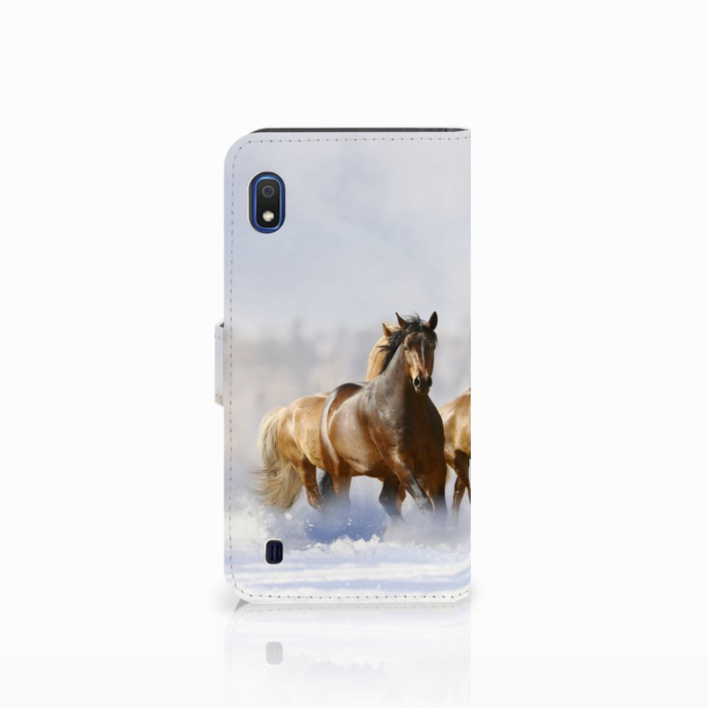 Samsung Galaxy A10 Telefoonhoesje met Pasjes Paarden
