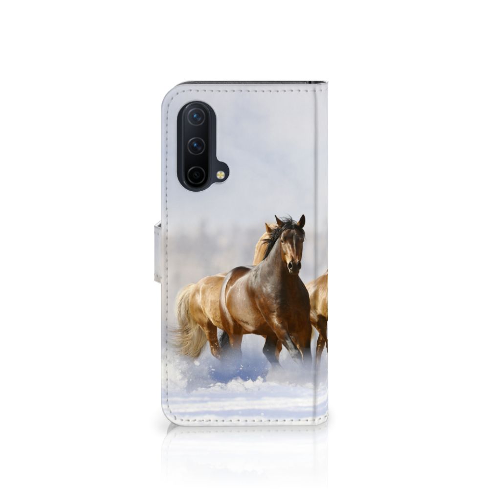 OnePlus Nord CE 5G Telefoonhoesje met Pasjes Paarden