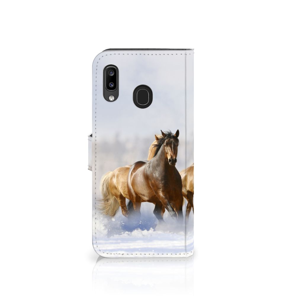 Samsung Galaxy A30 Telefoonhoesje met Pasjes Paarden