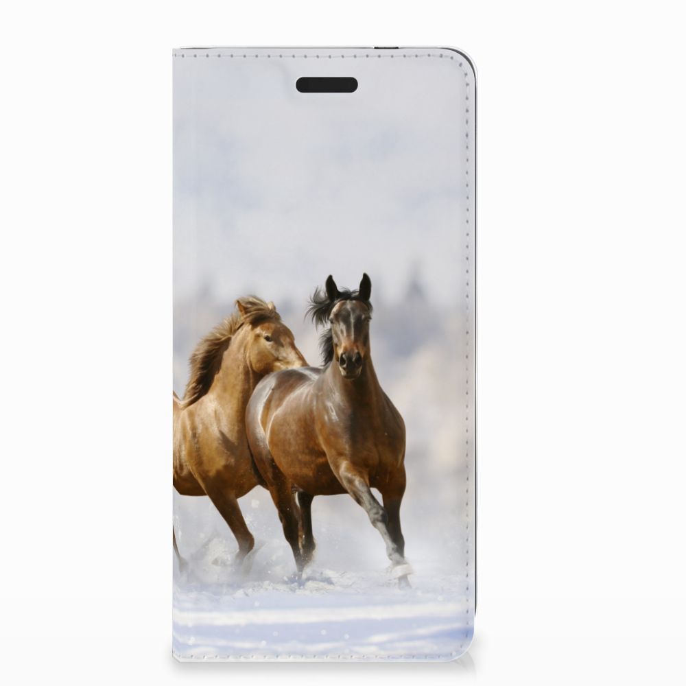 Nokia 3.1 (2018) Uniek Standcase Hoesje Paarden