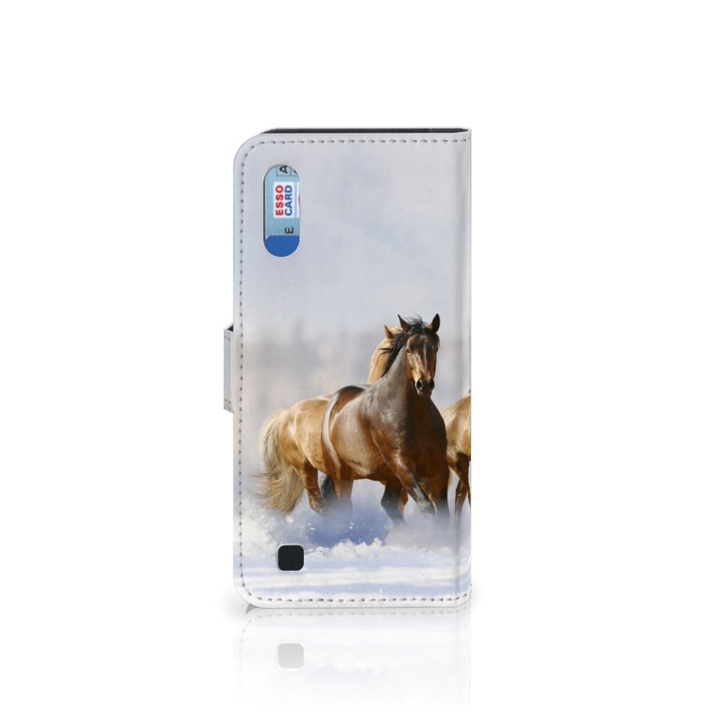 Samsung Galaxy M10 Telefoonhoesje met Pasjes Paarden