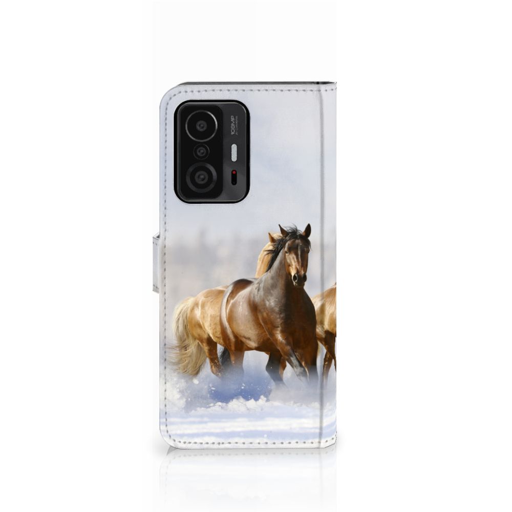 Xiaomi 11T | 11T Pro Telefoonhoesje met Pasjes Paarden