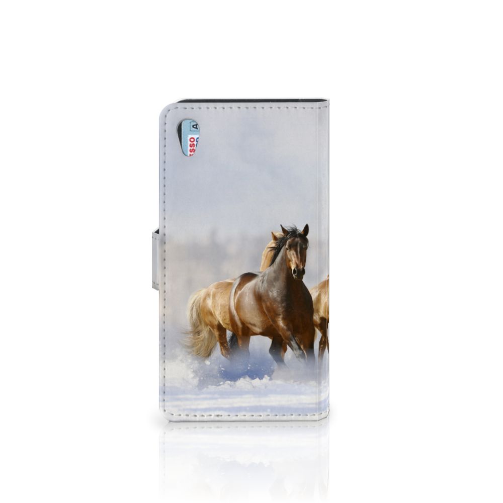 Sony Xperia Z2 Telefoonhoesje met Pasjes Paarden