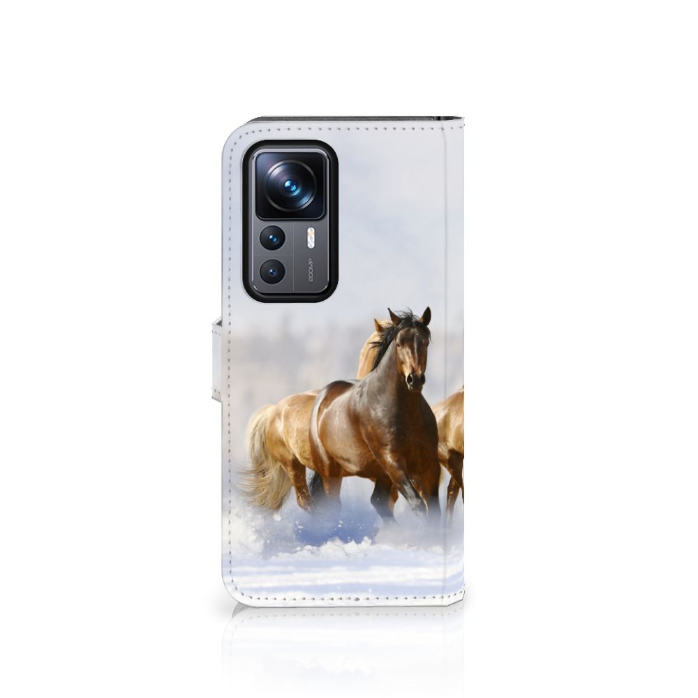 Xiaomi 12T | 12T Pro Telefoonhoesje met Pasjes Paarden