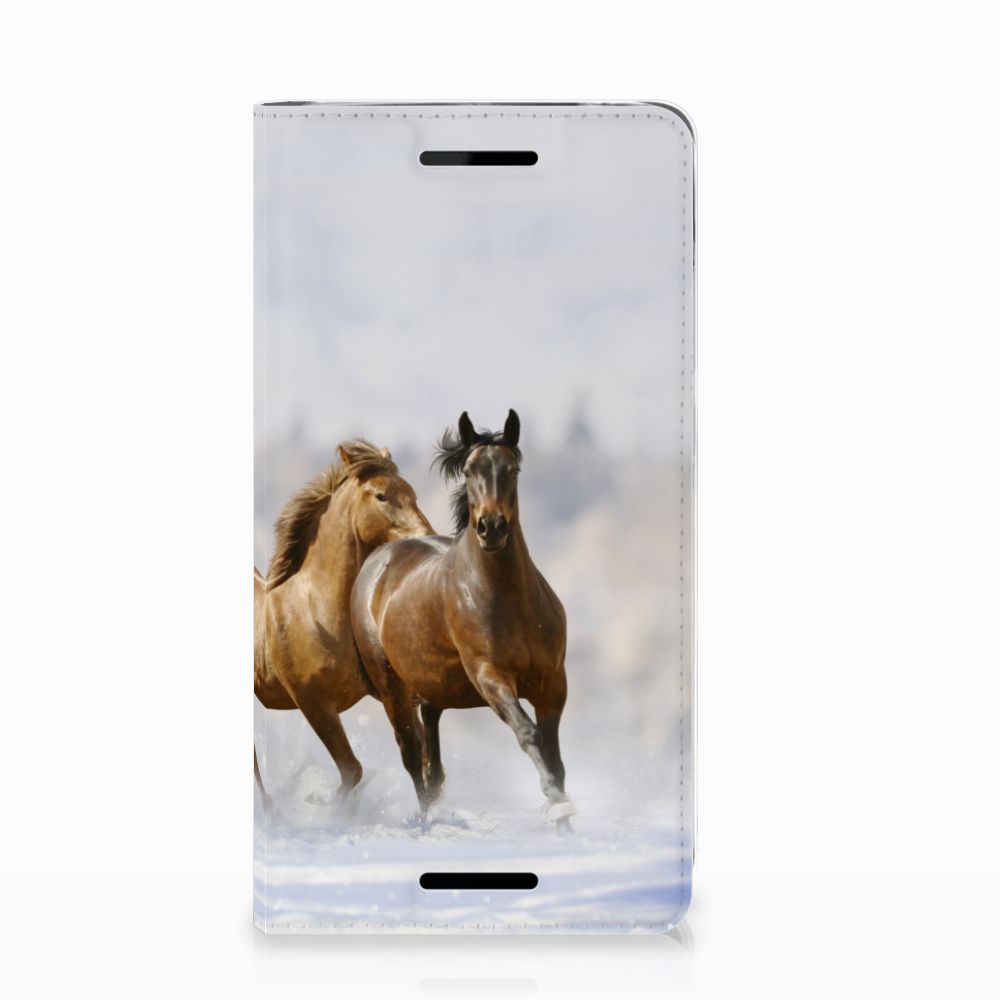 Nokia 2.1 2018 Uniek Standcase Hoesje Paarden