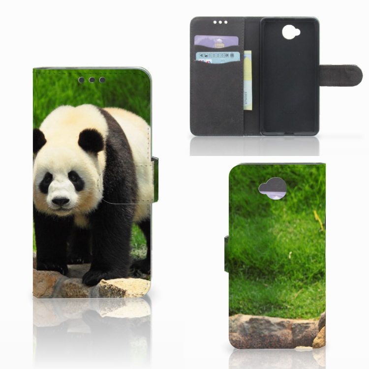 Microsoft Lumia 650 Telefoonhoesje met Pasjes Panda