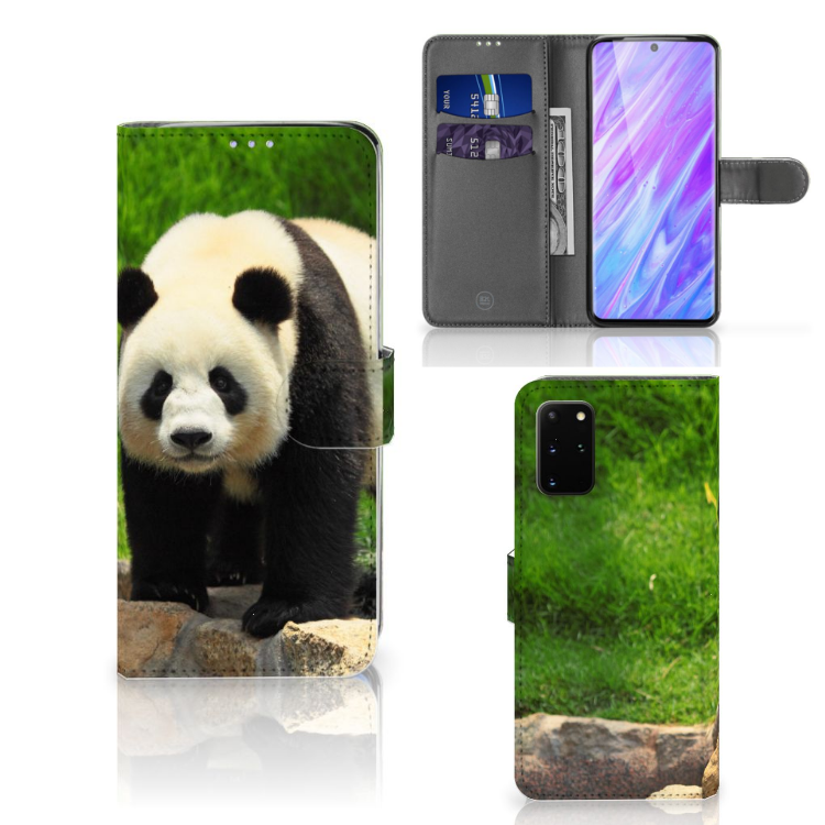 Samsung Galaxy S20 Plus Telefoonhoesje met Pasjes Panda