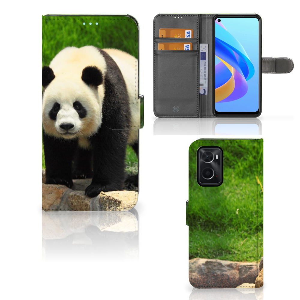 OPPO A76 | A96 Telefoonhoesje met Pasjes Panda