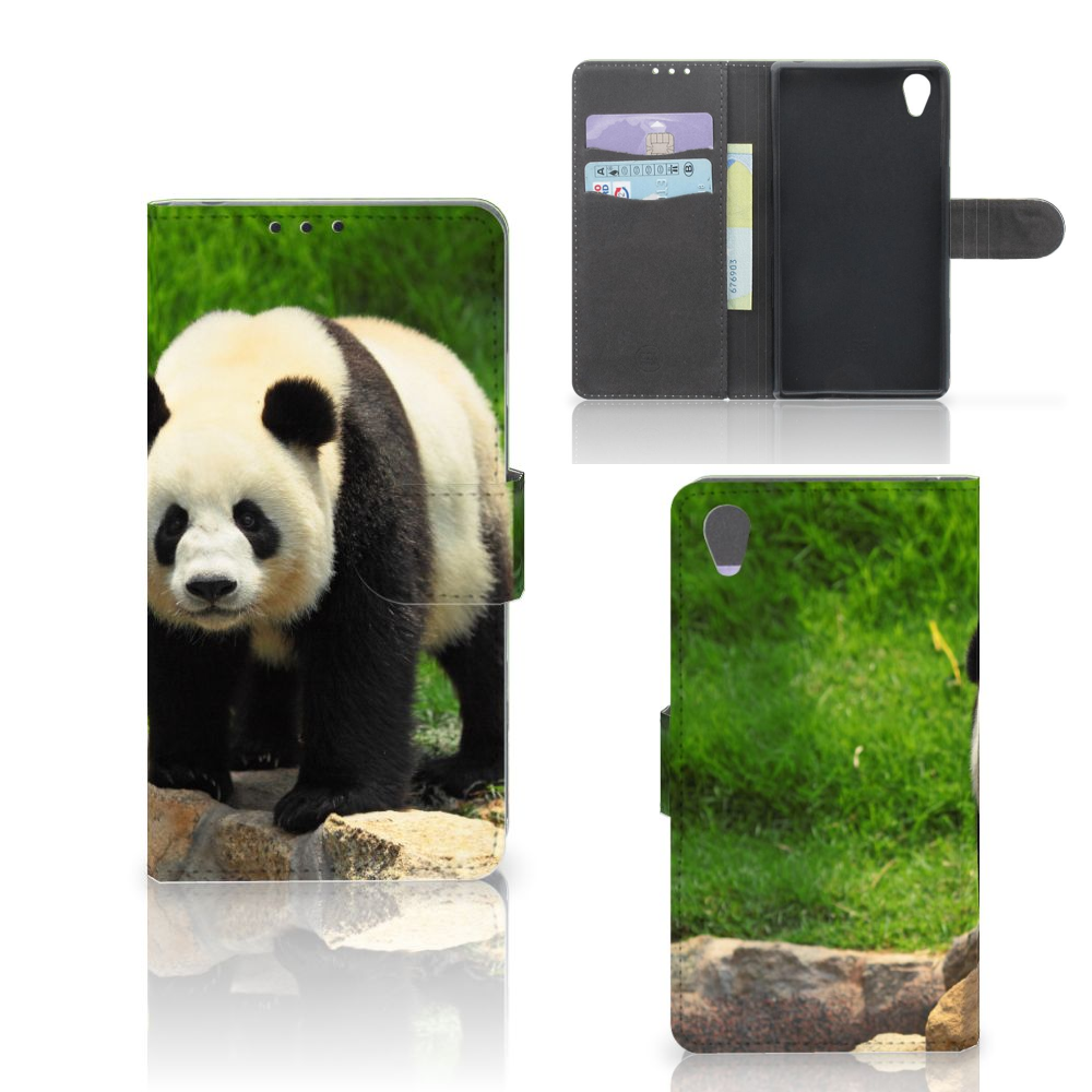 Sony Xperia Z1 Telefoonhoesje met Pasjes Panda