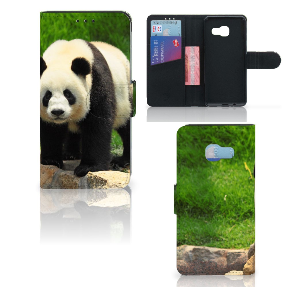 Samsung Galaxy A3 2017 Telefoonhoesje met Pasjes Panda