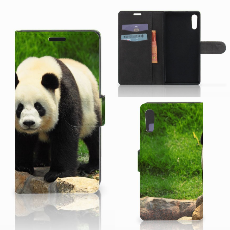 Sony Xperia XZ | Sony Xperia XZs Telefoonhoesje met Pasjes Panda
