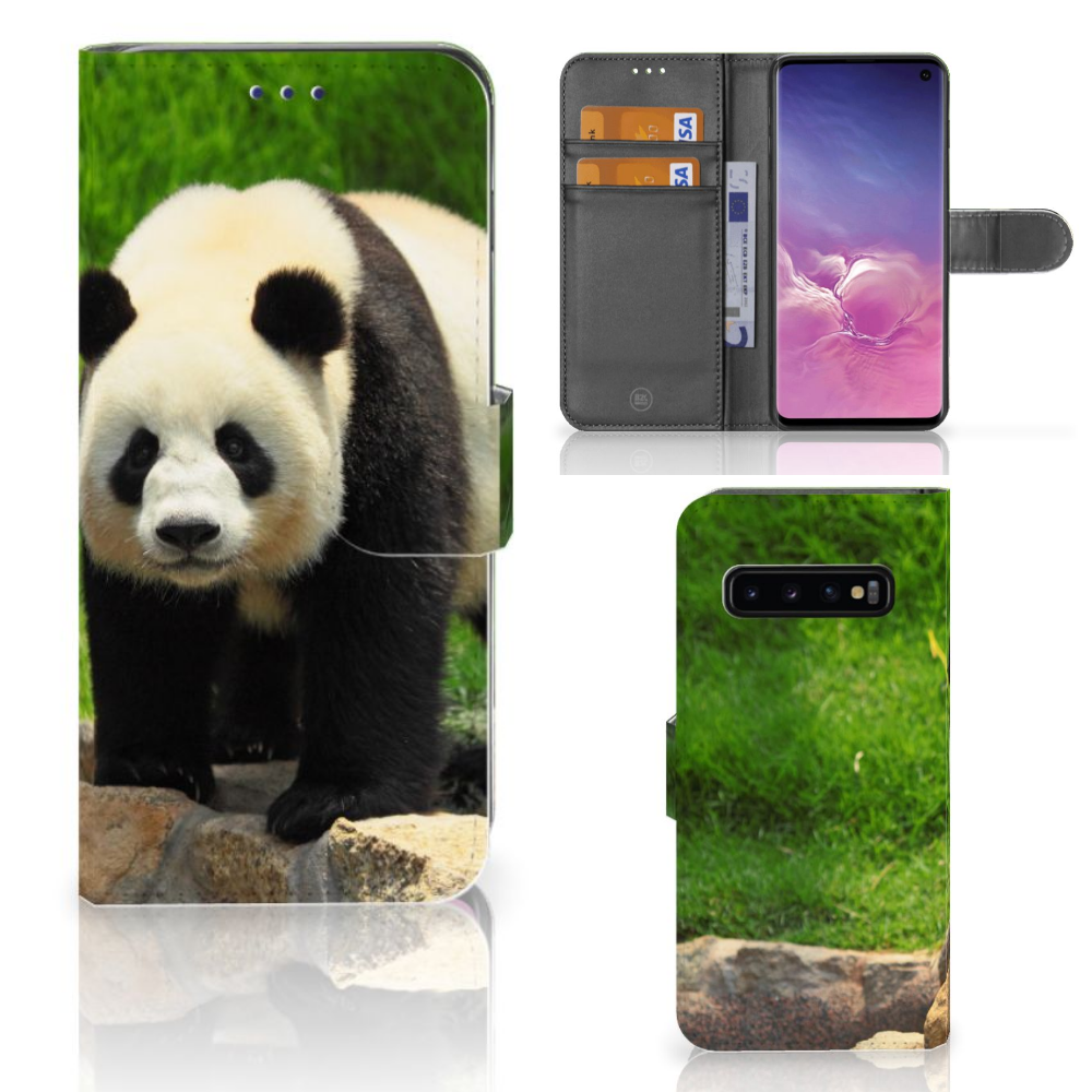 Samsung Galaxy S10 Telefoonhoesje met Pasjes Panda