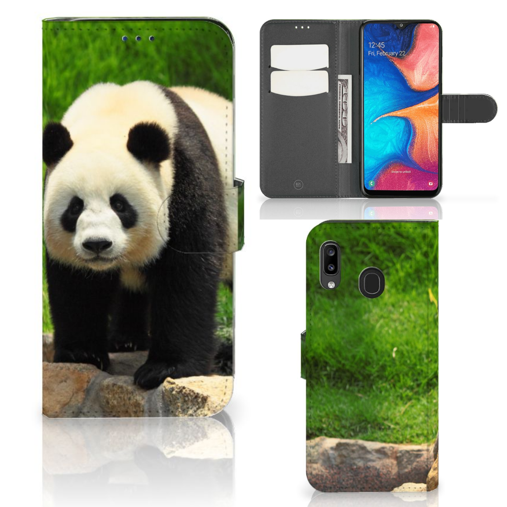 Samsung Galaxy A30 Telefoonhoesje met Pasjes Panda
