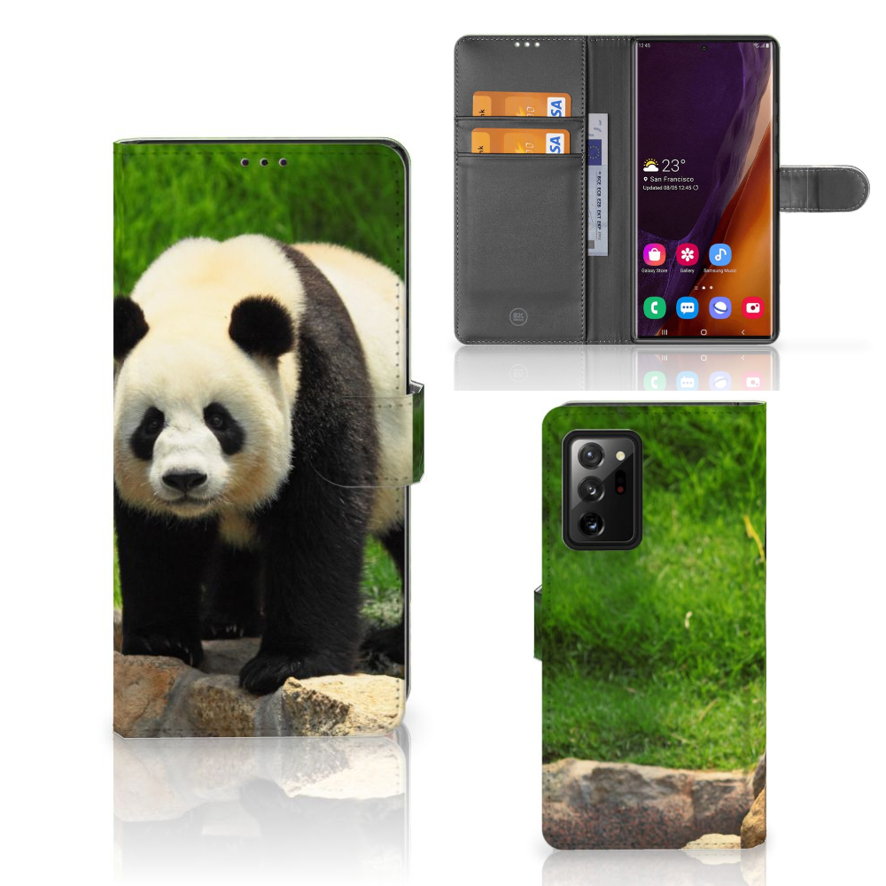 Samsung Galaxy Note20 Ultra Telefoonhoesje met Pasjes Panda
