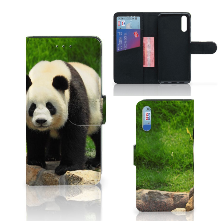 Huawei P20 Telefoonhoesje met Pasjes Panda