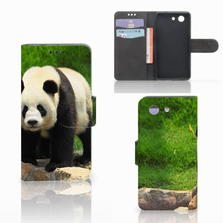 Sony Xperia Z3 Compact Telefoonhoesje met Pasjes Panda