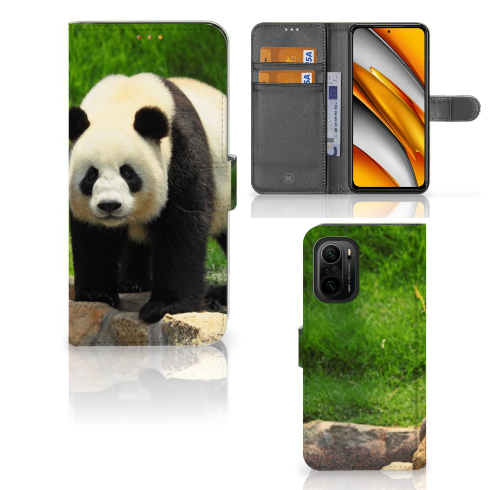 Poco F3 | Xiaomi Mi 11i Telefoonhoesje met Pasjes Panda