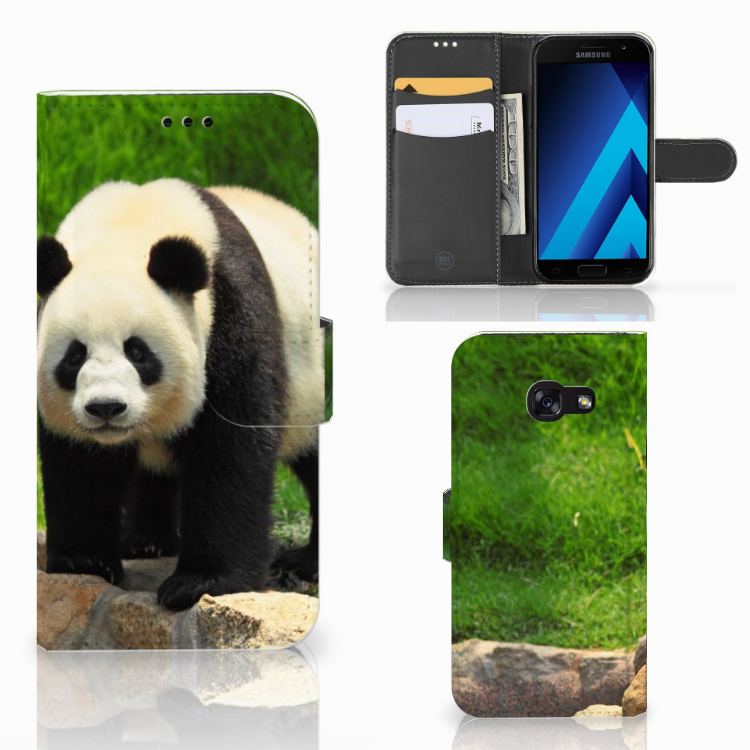 Samsung Galaxy A5 2017 Telefoonhoesje met Pasjes Panda